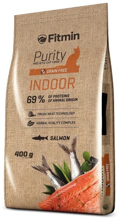 Корм Fitmin cat Purity Indoor - 400 g. Fitmin (Фитмин) для кошек Беззерновой Домашние - 400 г.