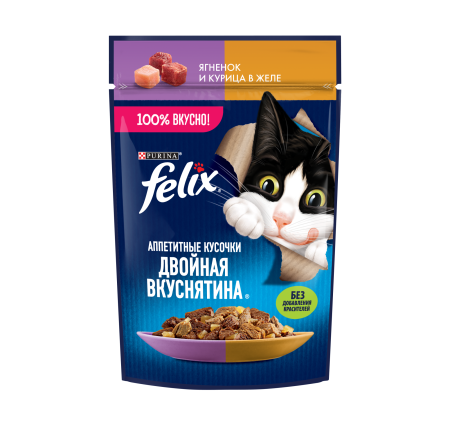 FELIX Двойная Вкуснятина Ягн Кур 26х75г
