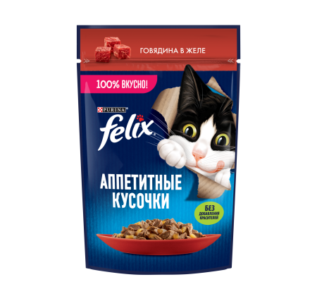 FELIX Аппетитные Кусоч Говядина 26x75г