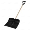 Лопата пластмассовая СНЕЖОК с алюм. пл. с дер.чер. высшего сорта  и V-р