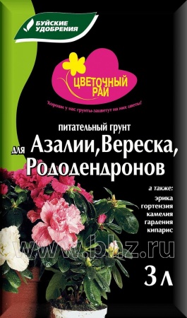 Грунт "Цветочный рай" для Азалии, Вереска и Рододендронов 3л