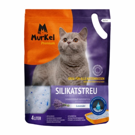 Silica Gel Cat  Litter  4L Силикагель 1.8 кг,  Lavander Mur Kelly