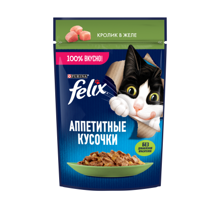 FELIX Аппетитные Кусоч Кролик 26x75г