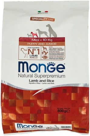 1525 MONGE MINI PUP JUN LAMB\RICE-СУХОЙ КОРМ ДЛЯ ЩЕНКОВ И ЮНИОРОВ МЕЛКИХ СОБАК БАРАНИНА\РИС  2,5 кг