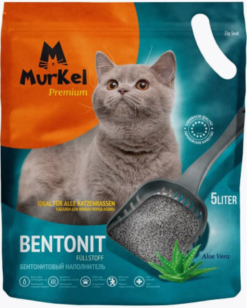 Элита 5л/4кг Бентонит  Cat Litter Алое Вера Mur Kelly