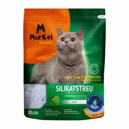 Silica Gel Cat  Litter  10L Силикагель 4.5 кг Mur Kelly Apple