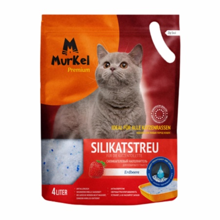 Silica Gel Cat  Litter  4L Силикагель 1.8 кг, Strawberry Mur Kelly