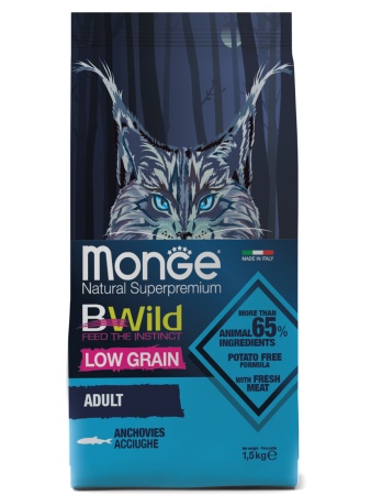 1201 BWILD CAT ADULT ANCHOVIES\ДЛЯ ВЗРОСЛЫХ КОШЕК С АНЧОУСАМИ 1,5 кг