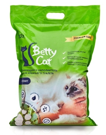 Камкующийся алоэ вера 10 л Betty cat Premium бентонит