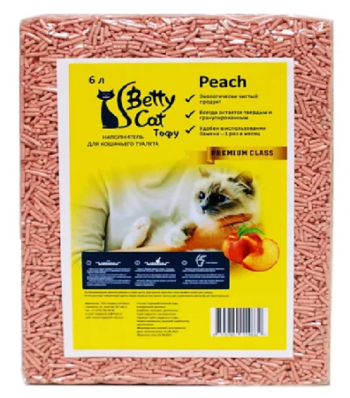 Тофу 6 л персик Betty cat Premium