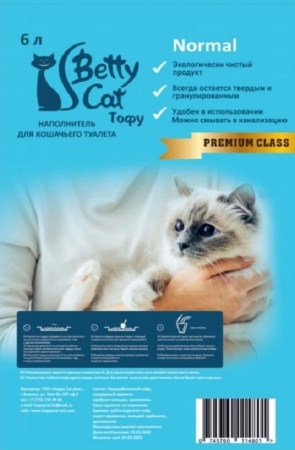 Тофу 6 л обычный Betty cat Premium