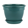 Горшок с поддоном Антик D28, 7,2 л малахит