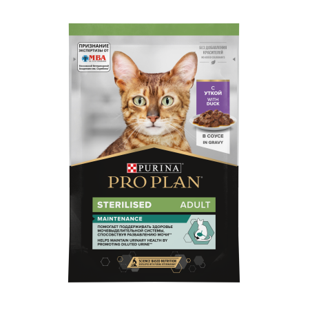 PRO PLAN Кошка Стерил Утка Соус 26x85г
