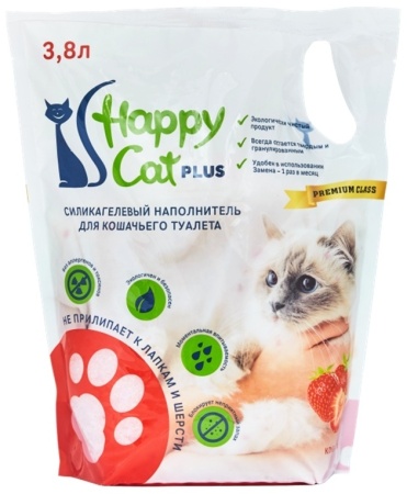 Силиконгель 3,8 клубника  Happy Cat Premium