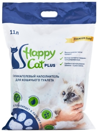 Силиконгель 11л обычный Happy Cat Premium