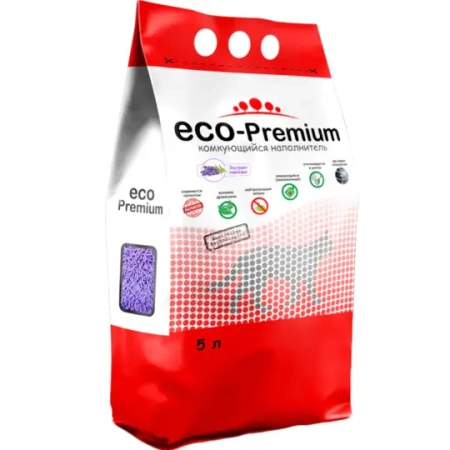 Наполнитель комкующийся ECO Premium Лаванда, 5 л