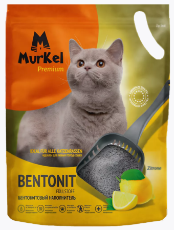 Элита 5л/4кг Бентонит  Cat Litter Лимон Mur Kelly