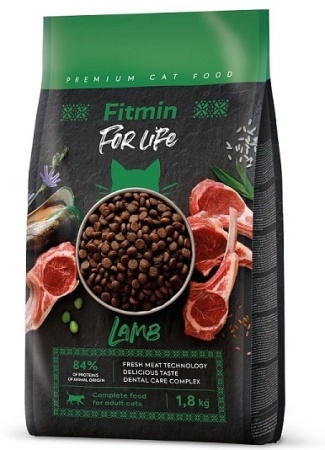 FITMIN CAT FOR LIFE ADULT LAMB 8 KG. FITMIN (ФИТМИН) ДЛЯ ВЗРОСЛЫХ КОШЕК ЯГНЕНОК 8 КГ. УП