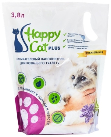 Силиконгель 3,8 л лаванда Happy Cat Premium