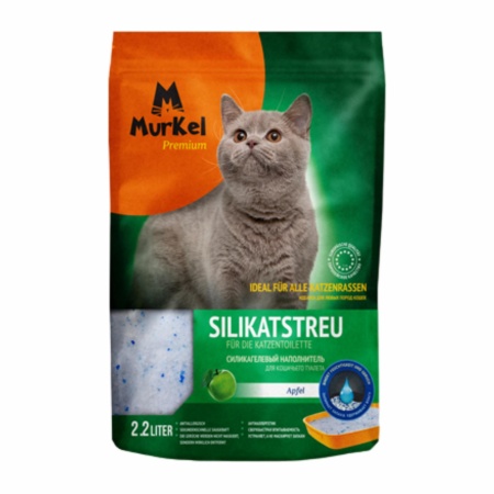 Silica Gel Cat  Litter 2, 2L Силикагель 1 кг, Apple Mur Kelly