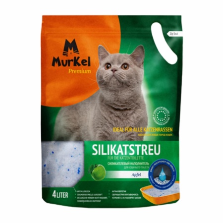 Silica Gel Cat  Litter  4L Силикагель 1.8 кг Apple Mur Kelly